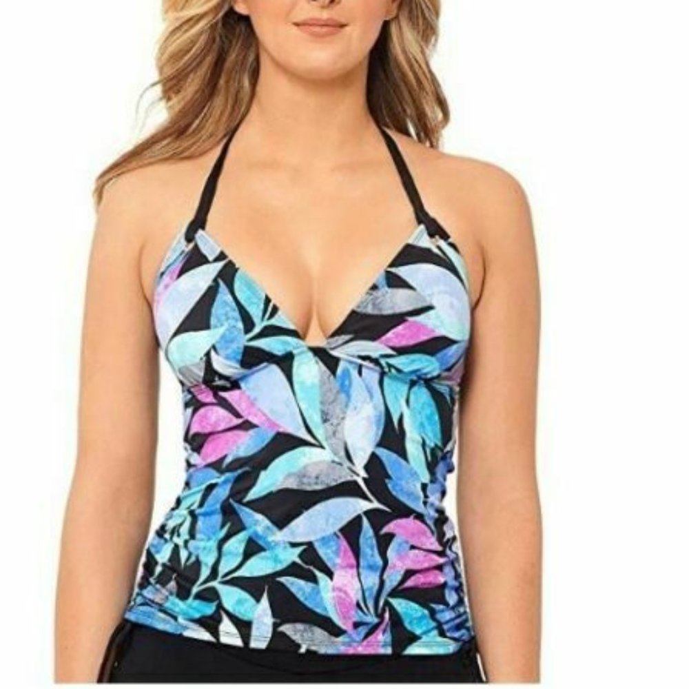 Salt+Cove Tropic Like Its Hot Printed Ruched